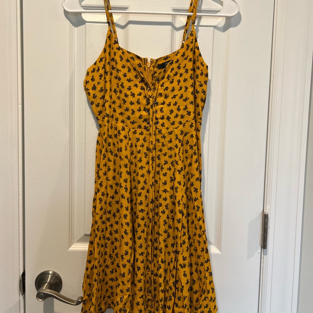 Mustard Floral Dress
